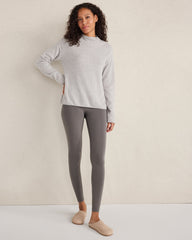 BLACK|FRESH CREAM|LIGHT SLATE HTHR CASHMERE MOCKNECK SWEATER | Talbots sale