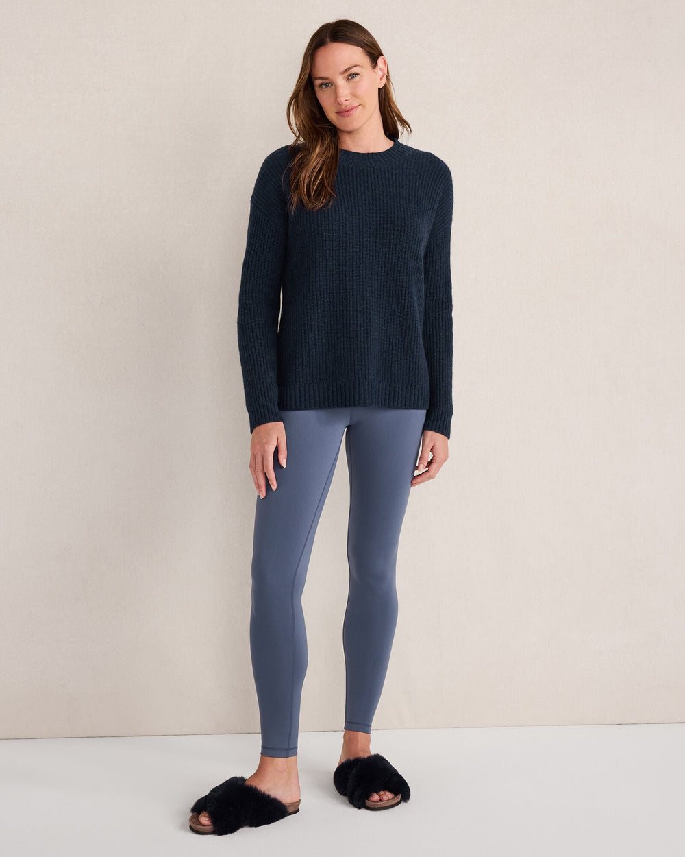 FRESH CREAM|MEDIUM GREY HTHR|MESA HTHR|STILLWATER BLUE HTHR|TWILIGHT CASHMERE SHAKER STITCH CREWNECK SWEATER | Talbots online