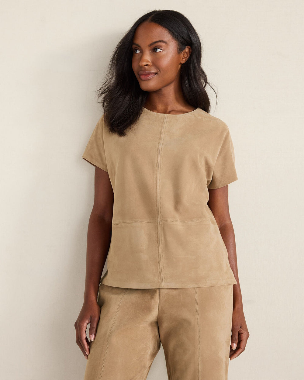 NOUGAT SUEDE SUEDE TEE | Talbots for sale