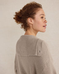 IVORY|TULE FOG HTHR ORGANIC COTTON CASHMERE CARDIGAN | Talbots online