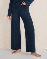 MESA HTHR|NORTH SEA|TWILIGHT|BURGUNDY BERRY|FULL MOON HTHR|HUNTER HTHR CASHMERE WIDE LEG PANTS | Talbots for sale