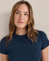 BLACK|FAWN HEATHER|IVORY|PEWTER HEATHER|RAINFALL|SLATE BROWN|TWILIGHT|WHITE|GLACIER FROST|LIGHT ASH ORGANIC COTTON SHORT SLEEVE TEE | Talbots US