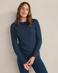 BLACK|FAWN HEATHER|INDIGO HTHR|IVORY|PEWTER HEATHER|RAINFALL|TAUPE HEATHER|TWILIGHT|WHITE|BLACKCURRANT|BURGUNDY BERRY|GLACIER FROST|LIGHT ASH ORGANIC COTTON LONG SLEEVE TEE | Talbots online