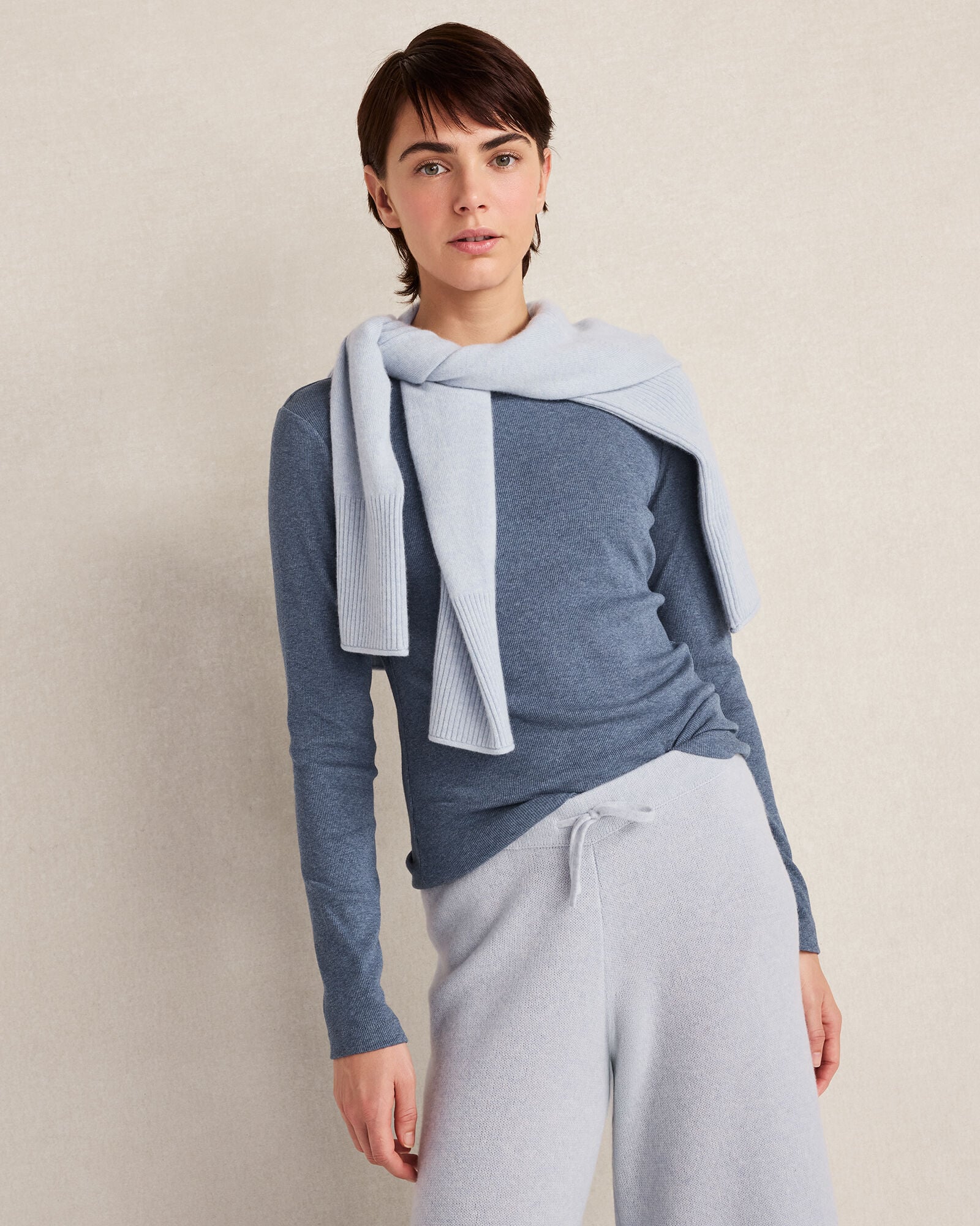 BLACK|FAWN HEATHER|INDIGO HTHR|IVORY|PEWTER HEATHER|RAINFALL|TAUPE HEATHER|TWILIGHT|WHITE|STREAM|BLACKCURRANT|BURGUNDY BERRY|GLACIER FROST|LIGHT ASH ORGANIC COTTON LONG SLEEVE TEE | Talbots outlet