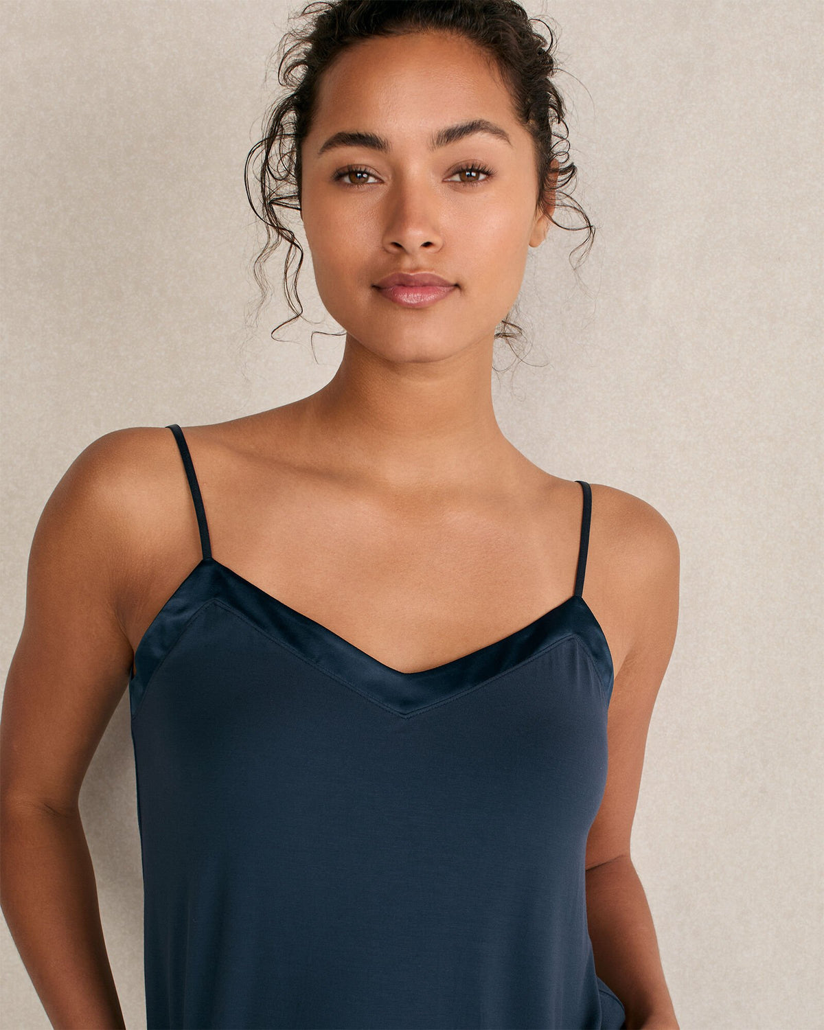 TRUE NAVY|BEGONIA CALM & COOL V-NECK SLEEP CAMI | Talbots outlet