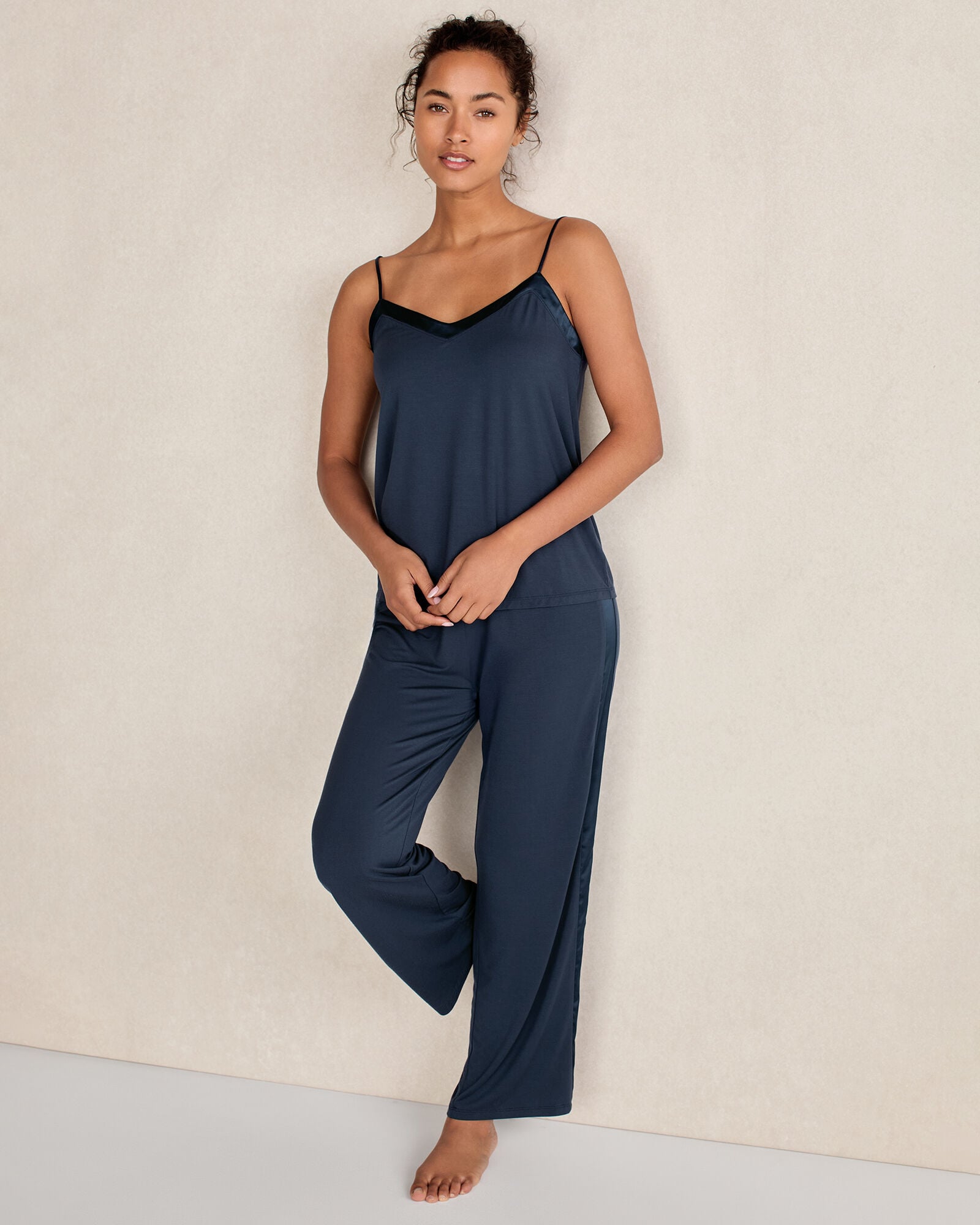 TRUE NAVY|BEGONIA CALM & COOL V-NECK SLEEP CAMI | Talbots outlet