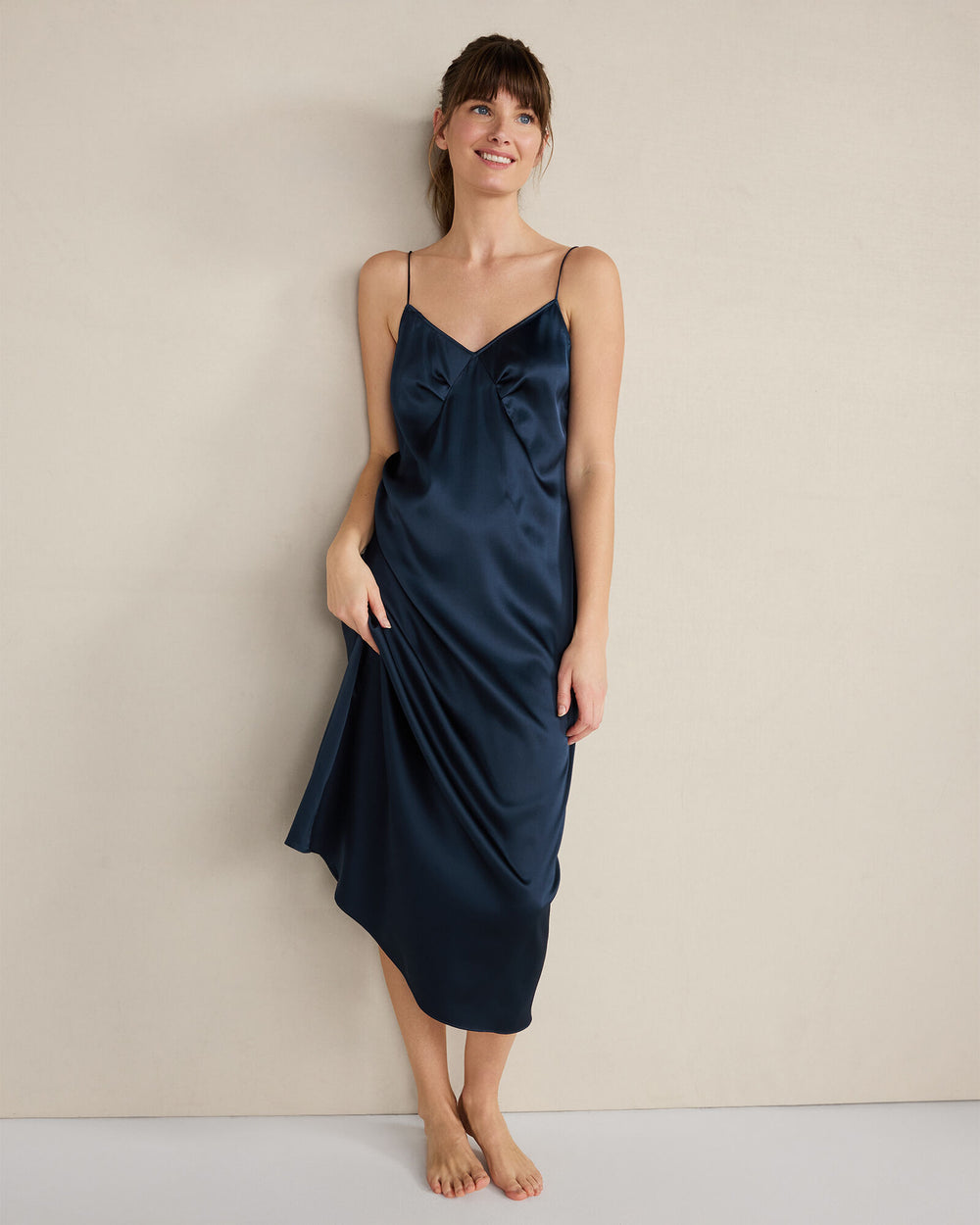 BLACK|BLACKCURRANT|BURGUNDY BERRY|HUNTER|TRUE NAVY WASHABLE SILK PLEATED CHEMISE | Talbots discount