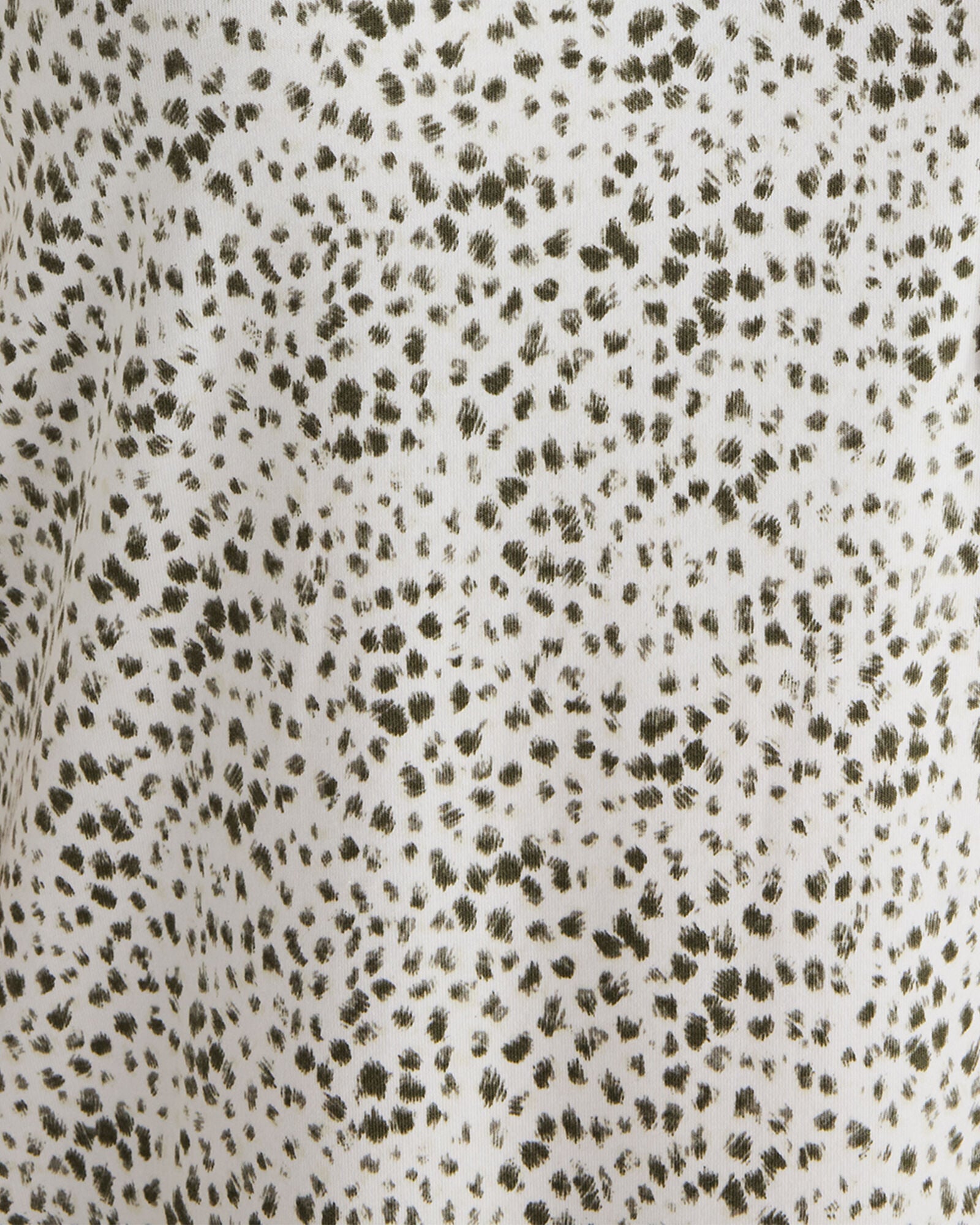 IVORY/OLIVE ANIMAL DOT ORGANIC COTTON JERSEY ANIMAL DOT PAJAMA TOP | Talbots for sale