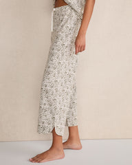 IVORY/OLIVE ANIMAL DOT ORGANIC COTTON JERSEY ANIMAL DOT PAJAMA PANTS | Talbots discount