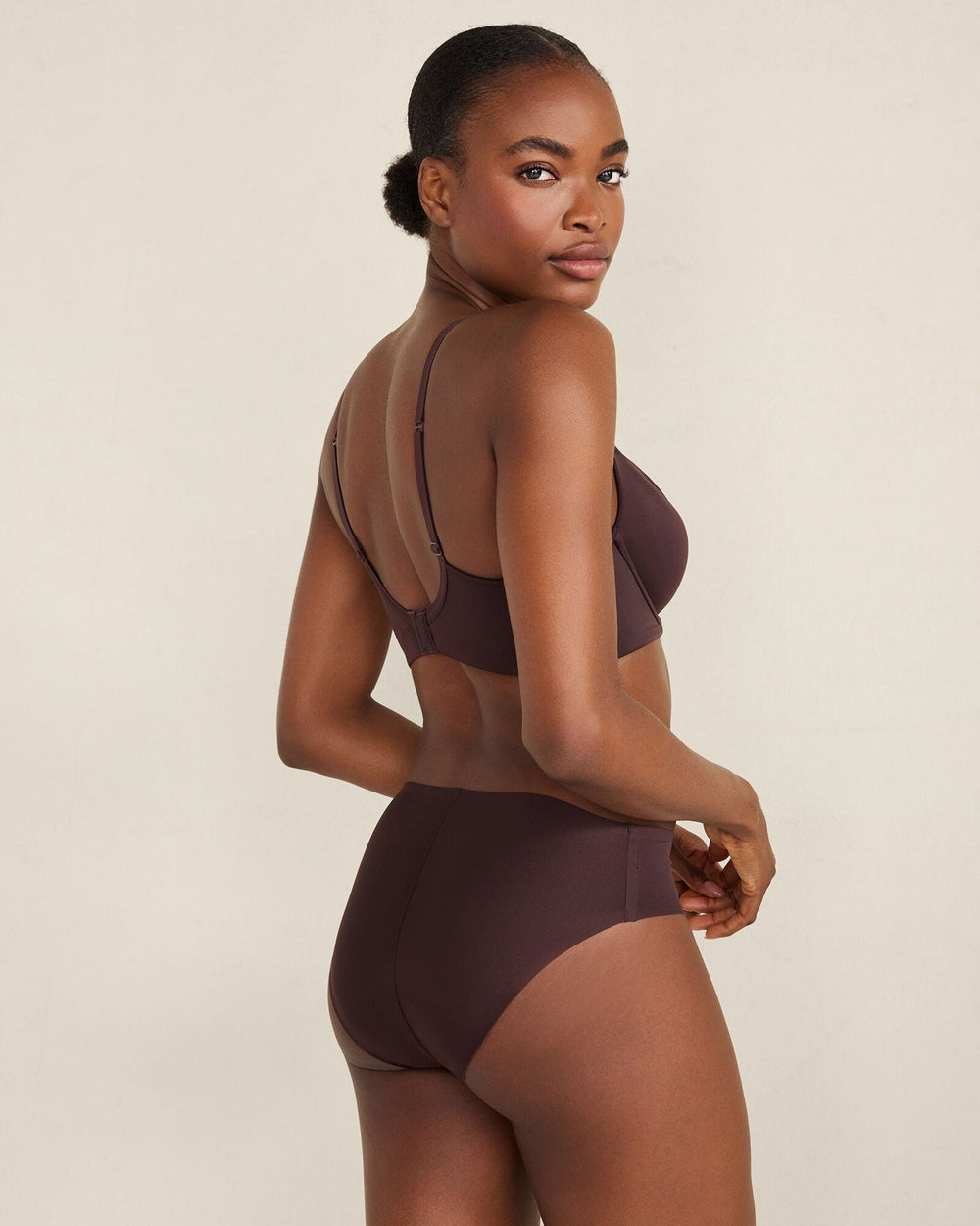 BLACK|CAFE MOCHA|CHOCOLATE PLUM|SEPIA ROSE INVISIBLE COMFORT HIGH LEG BRIEF | Talbots outlet