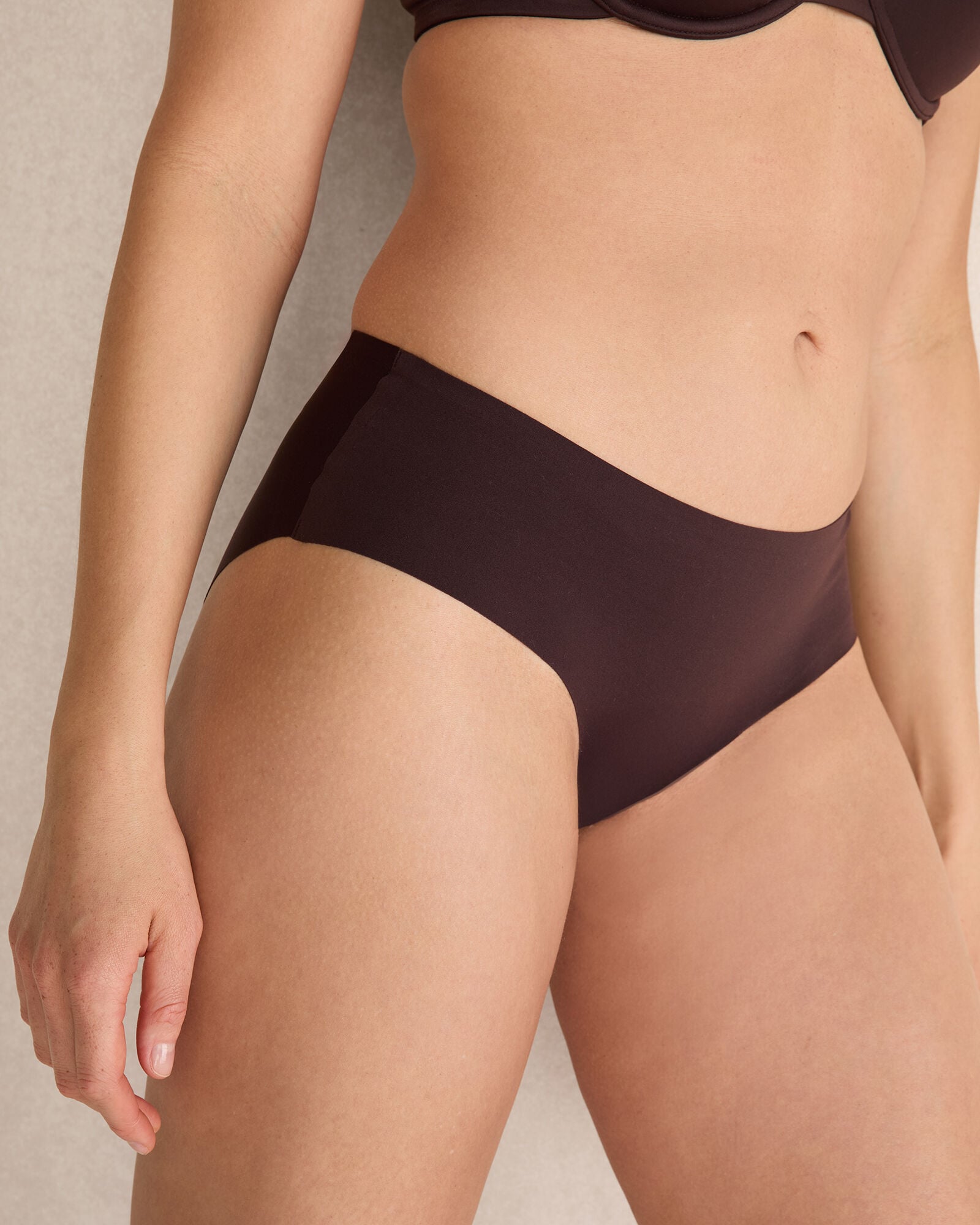 BLACK|CAFE MOCHA|CHOCOLATE PLUM|SEPIA ROSE INVISIBLE COMFORT BIKINI | Talbots on sale