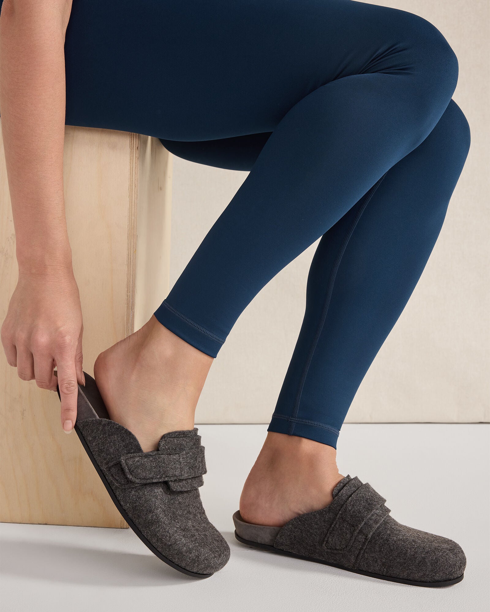 CHARCOAL FELTED WOOL CLOGS | Talbots US
