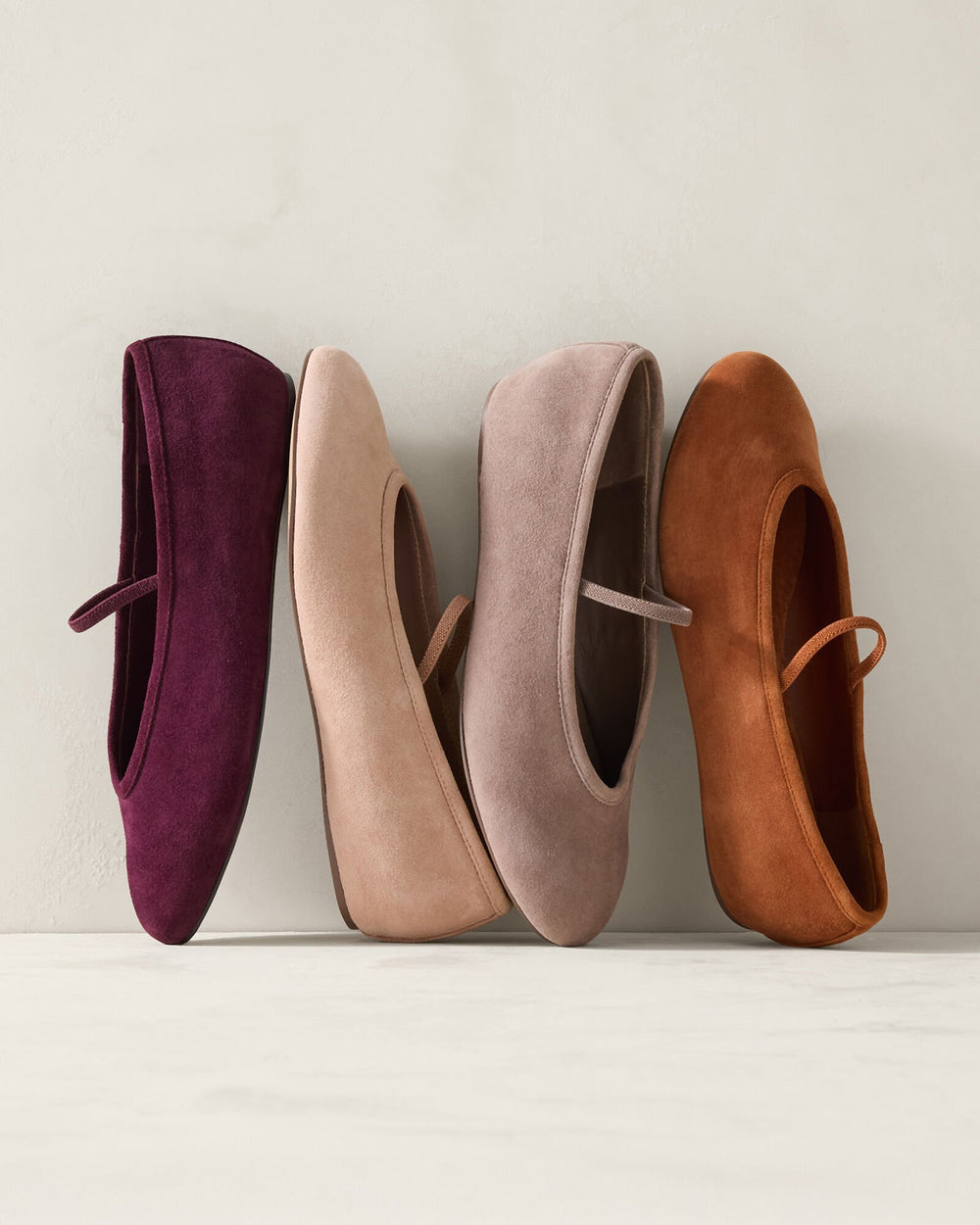 BRANCH|BURGUNDY BERRY|CHALET|COLORADO CLAY SUEDE MARY JANE BALLET FLATS | Talbots for sale