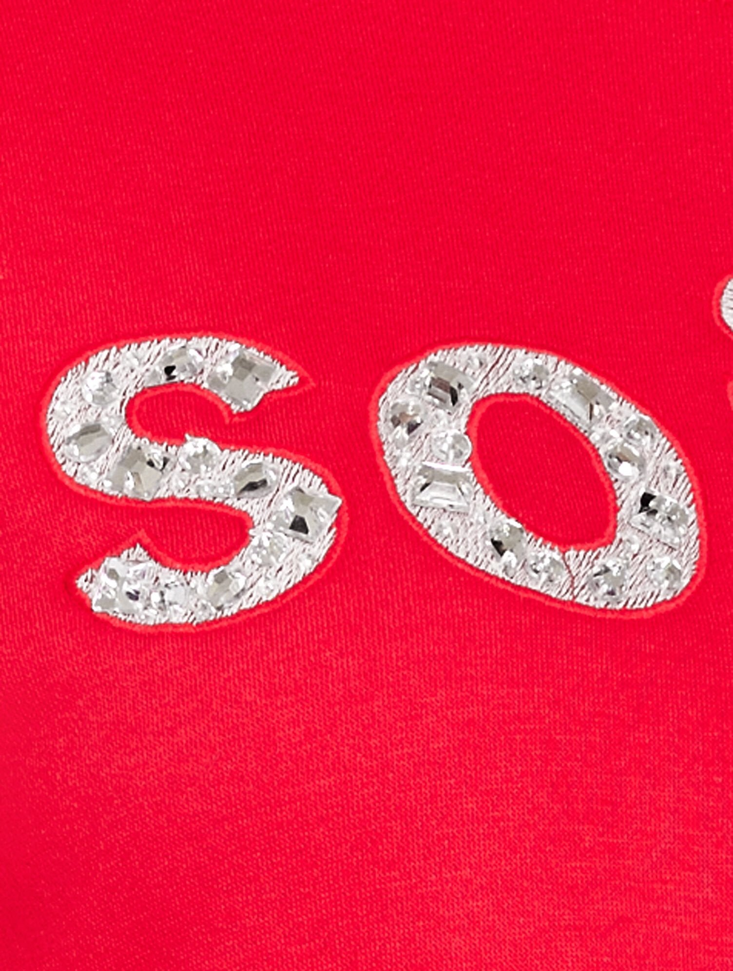 RED POP EMBELLISHED CREWNECK SWEATSHIRT - SOIRÉE | Talbots online