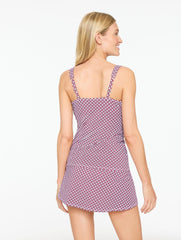 RICH BURGUNDY MULTI MIRACLESUIT® SANIBEL TANKINI - LEAF DOTS | Talbots US