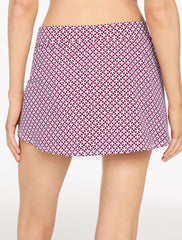 RICH BURGUNDY MULTI MIRACLESUIT® VENTED SKIRT - LEAF DOTS | Talbots online