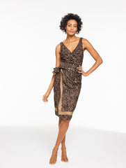DARK WALNUT MULTI AQUA CLUB PAREO COVER-UP - LEOPARD | Talbots on sale