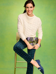 BLACK MULTI STRAIGHT LEG VELVETEEN PANTS - TRANQUIL TARTAN | Talbots online