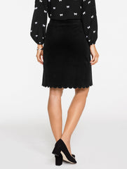 BLACK|CLASSIC RED VELVETEEN A-LINE SKIRT | Talbots on sale
