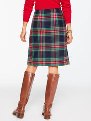 INDIGO MULTI A-LINE SKIRT - JOLLY TARTAN | Talbots discount