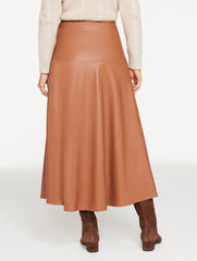 JASPER FAUX LEATHER FIT & FLARE SKIRT | Talbots US
