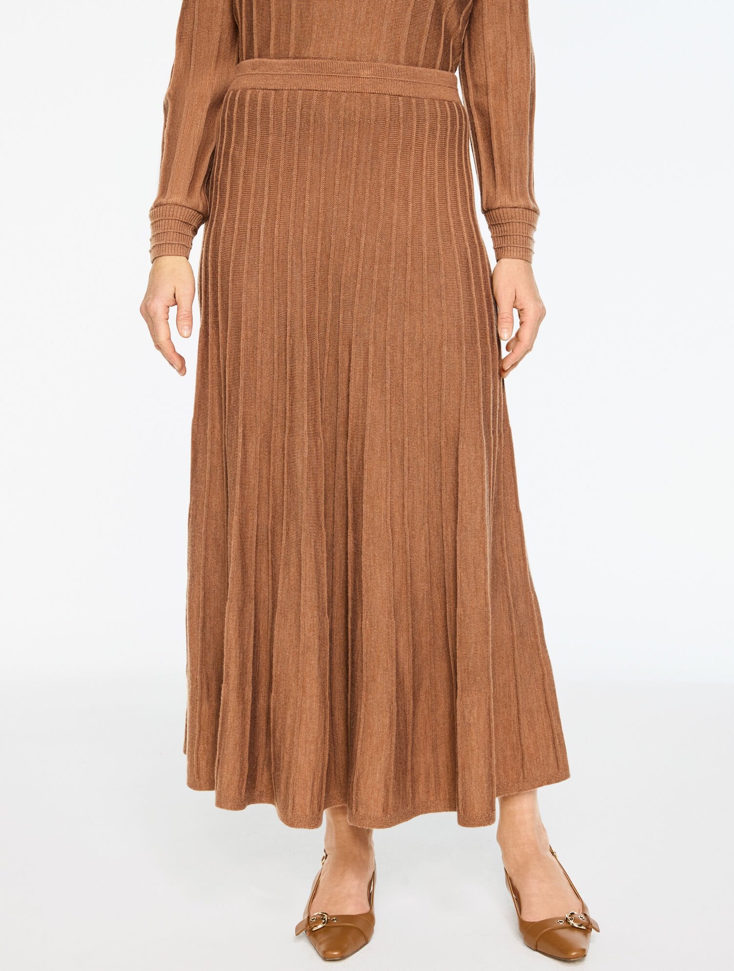 JASPER HEATHER PLEATED FIT & FLARE SKIRT | Talbots near me