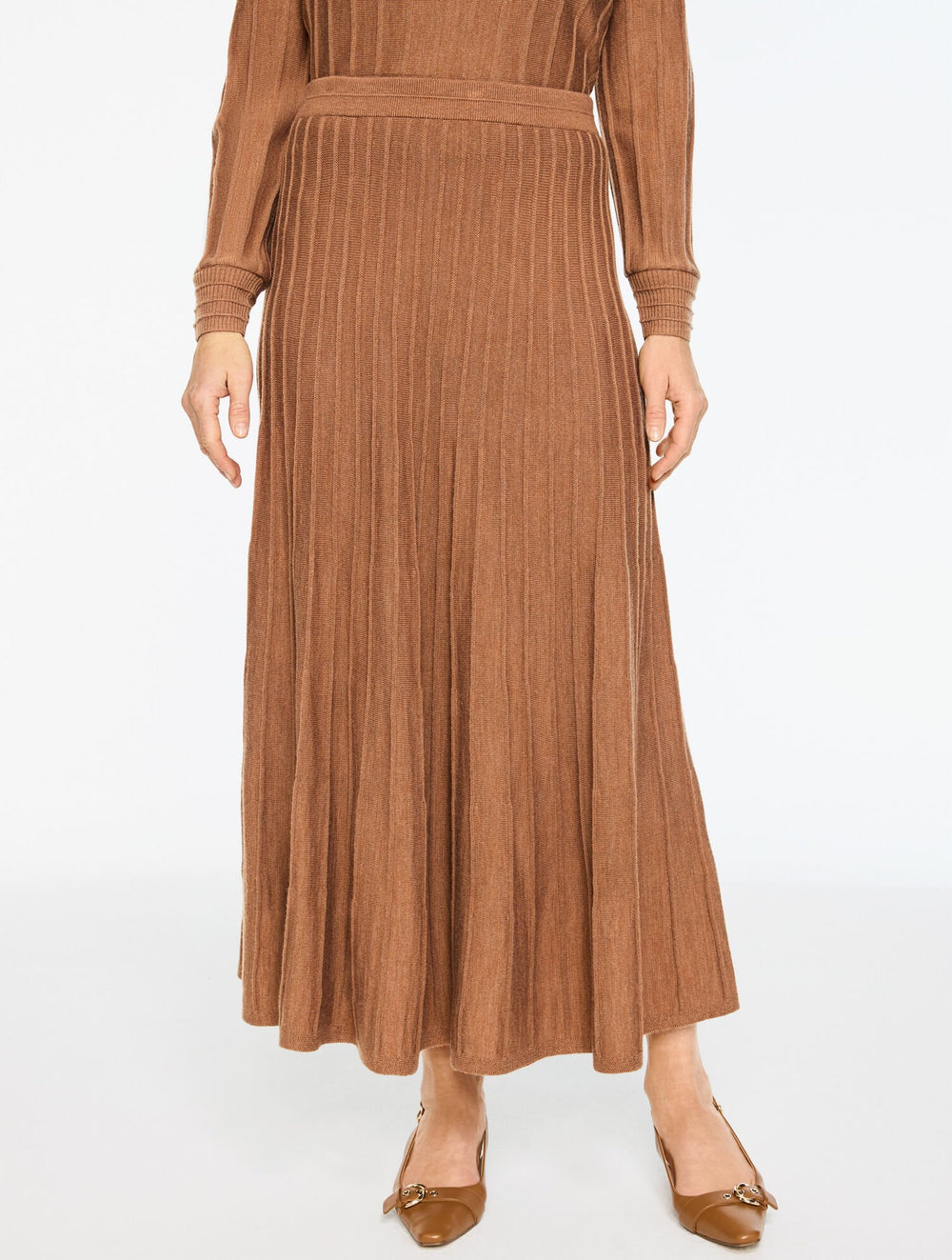 JASPER HEATHER PLEATED FIT & FLARE SKIRT | Talbots near me