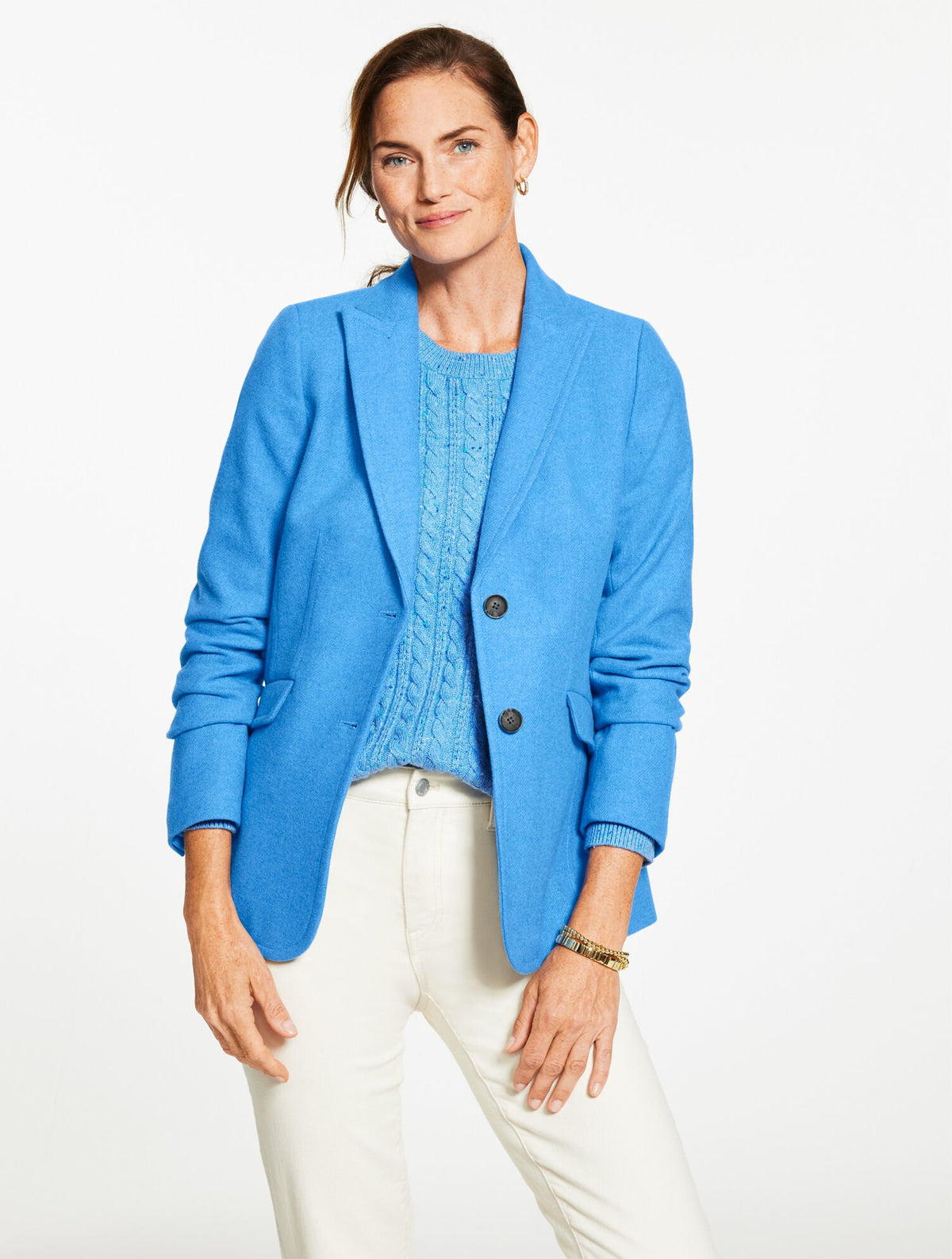 POND BLUE CLASSIC SHETLAND BLAZER - POND BLUE | Talbots on sale