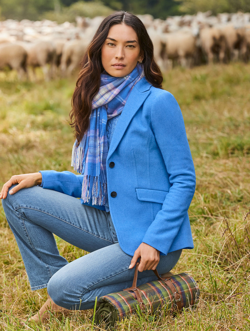 POND BLUE CLASSIC SHETLAND BLAZER - POND BLUE | Talbots on sale