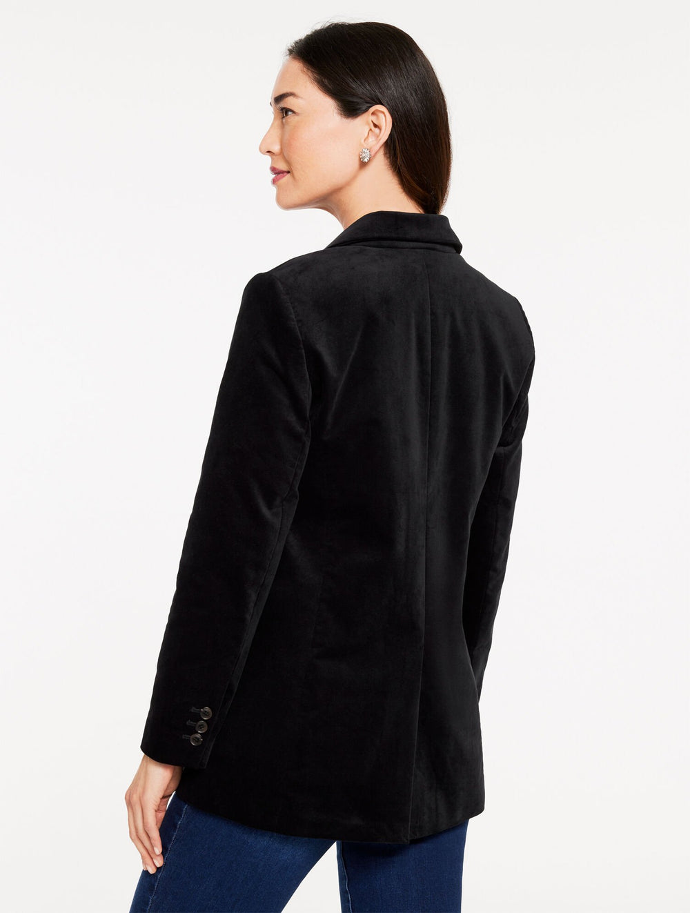 BLACK MODERN VELVETEEN BLAZER | Talbots on sale