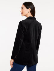 BLACK MODERN VELVETEEN BLAZER | Talbots on sale
