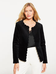 BLACK STRETCH VELVETEEN JACKET | Talbots near me