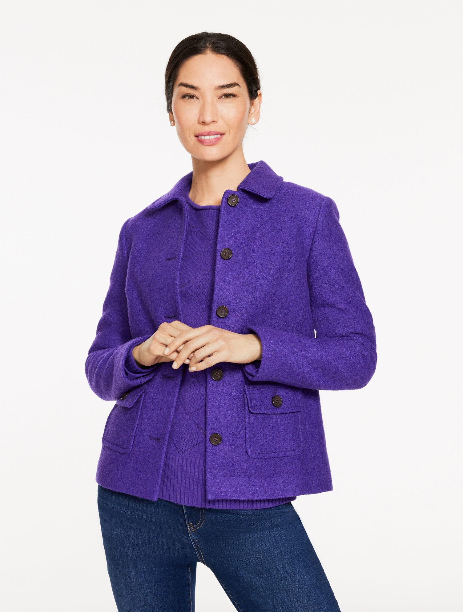 BRILLIANT PURPLE BERKSHIRE WOOL JACKET | Talbots online