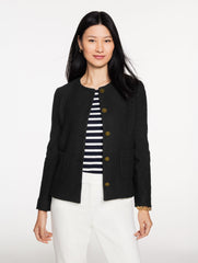 BLACK BERKSHIRE WOOL SHORT JACKET | Talbots for sale