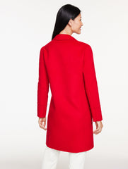 RED POP DOUBLE FACE WOOL BLEND COAT | Talbots sale