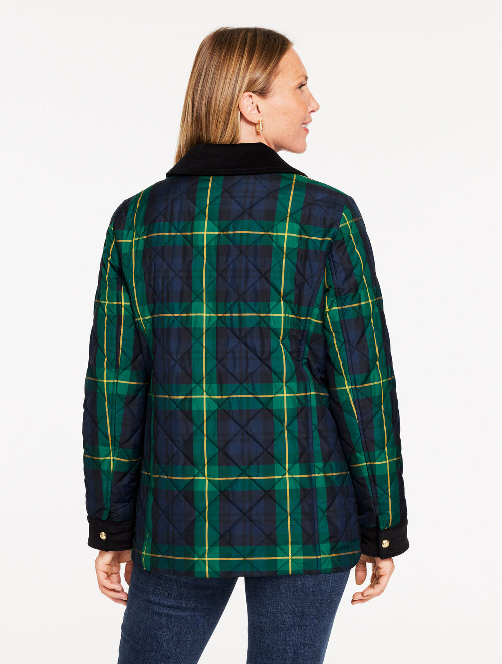 INDIGO MULTI PUFFER JACKET - SLOANE TARTAN | Talbots outlet