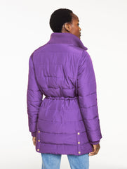 VIOLA PURPLE CABLE KNIT QUILTED JACKET | Talbots near me