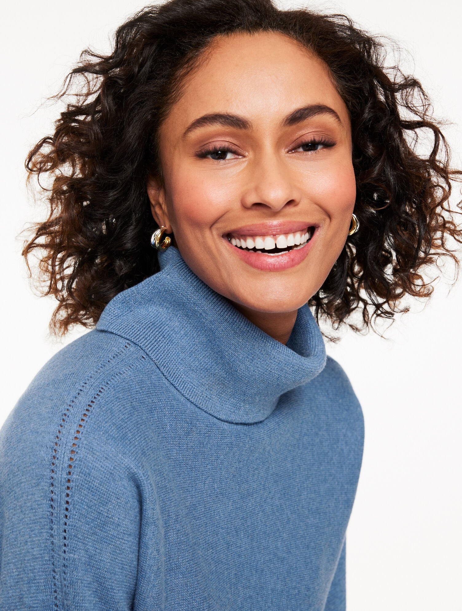 BLACK|MOONLIGHT BLUE HEATHER|TOASTED COCONUT SWEATER STUDIO TURTLENECK PULLOVER | Talbots discount