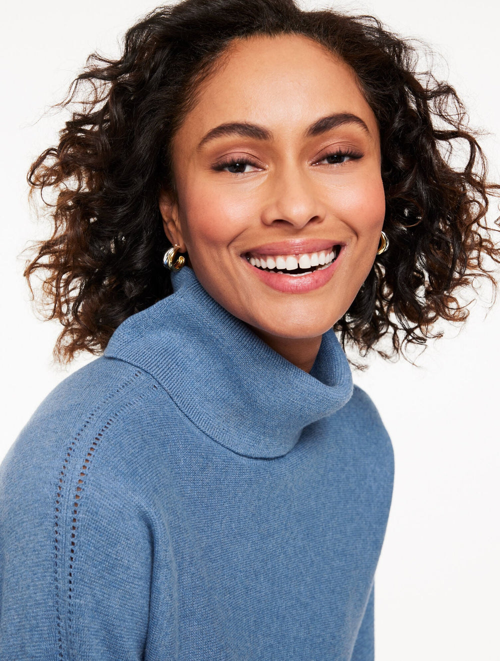 BLACK|MOONLIGHT BLUE HEATHER|TOASTED COCONUT SWEATER STUDIO TURTLENECK PULLOVER | Talbots discount