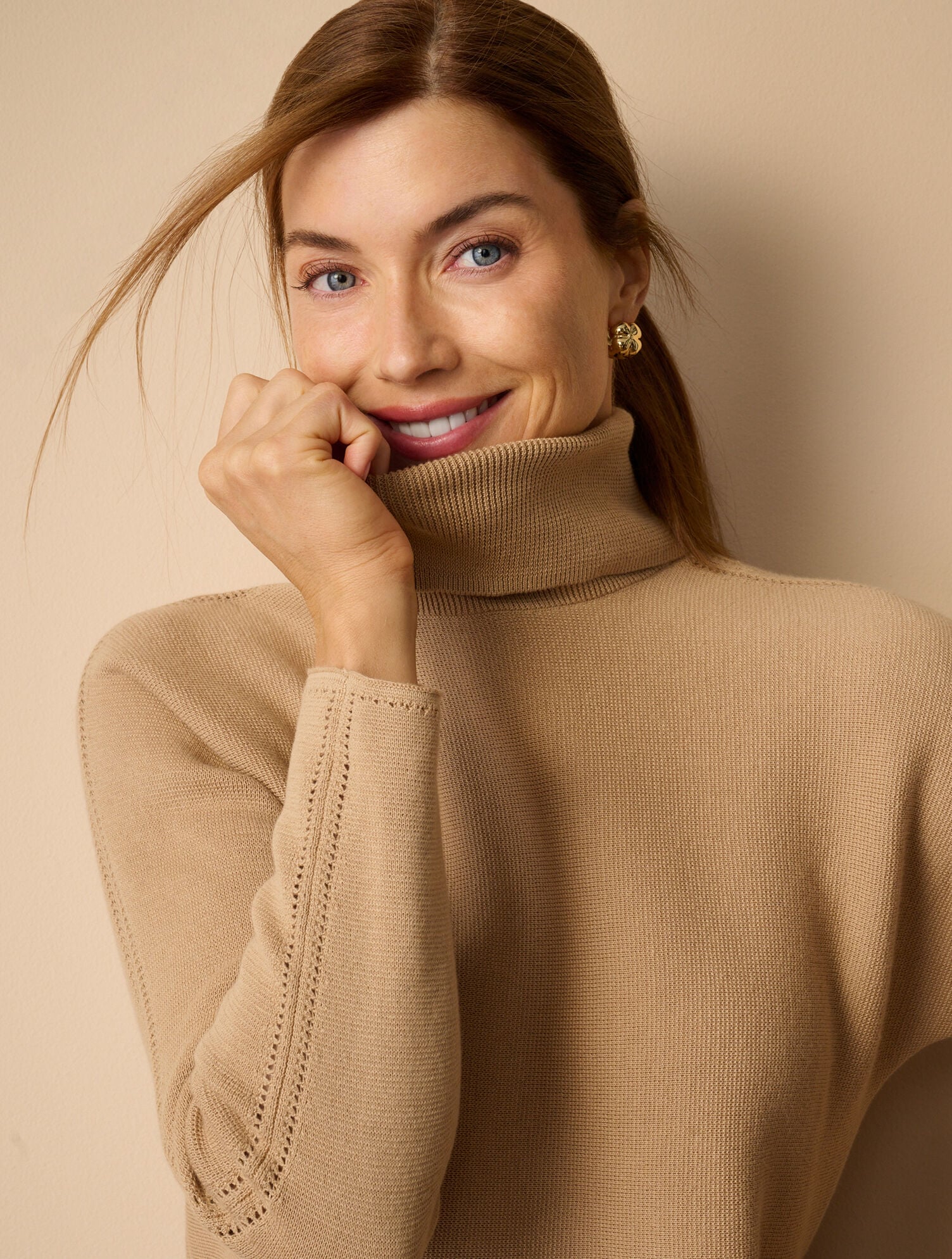BLACK|MOONLIGHT BLUE HEATHER|TOASTED COCONUT SWEATER STUDIO TURTLENECK PULLOVER | Talbots discount