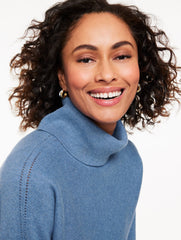 BLACK|MOONLIGHT BLUE HEATHER|TOASTED COCONUT SWEATER STUDIO TURTLENECK PULLOVER | Talbots discount