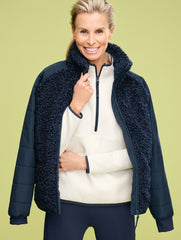 IVORY AIRKNIT STRETCH MESH HALF-ZIP PULLOVER | Talbots on sale