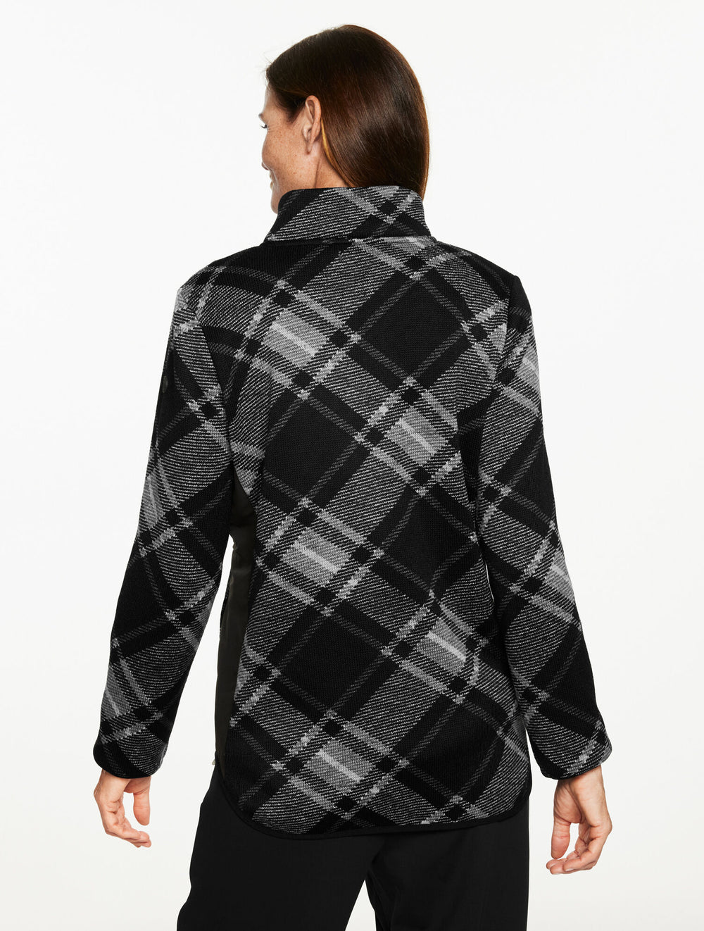 FLEECEBACK SWEATER JACKET - CHILLY PLAID | Talbots for sale