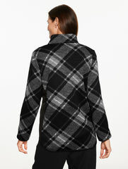 FLEECEBACK SWEATER JACKET - CHILLY PLAID | Talbots for sale
