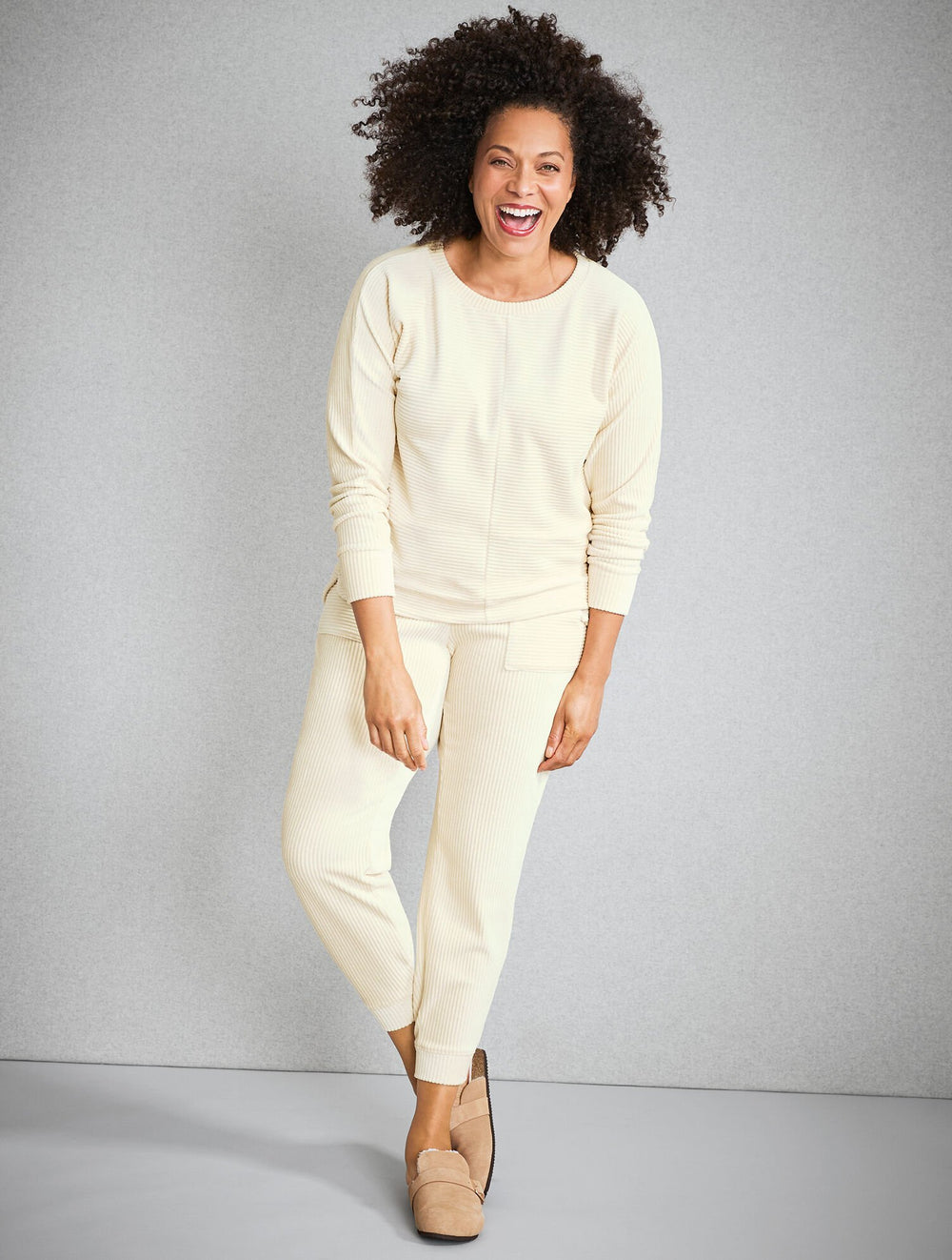IVORY|PURPLE GARNET SKY LOUNGE VELOUR DOLMAN SLEEVE PULLOVER | Talbots near me