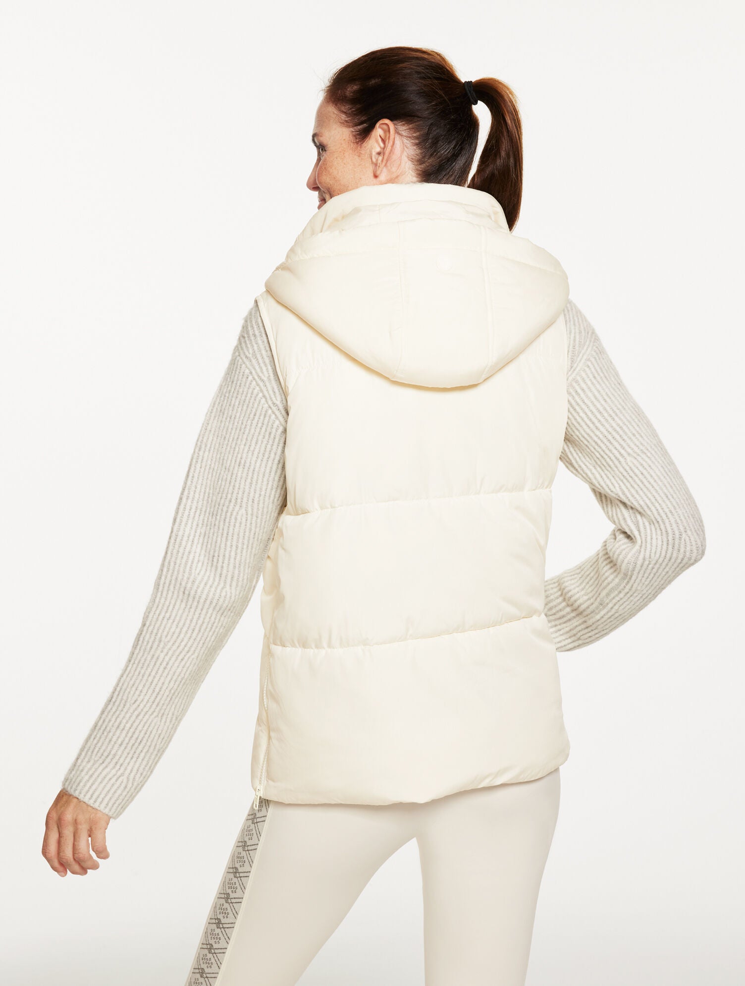 IVORY HOODED PUFFER VEST | Talbots on sale