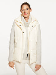 IVORY HOODED PUFFER VEST | Talbots on sale