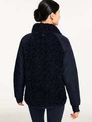 INDIGO QUILTED SHERPA JACKET | Talbots online