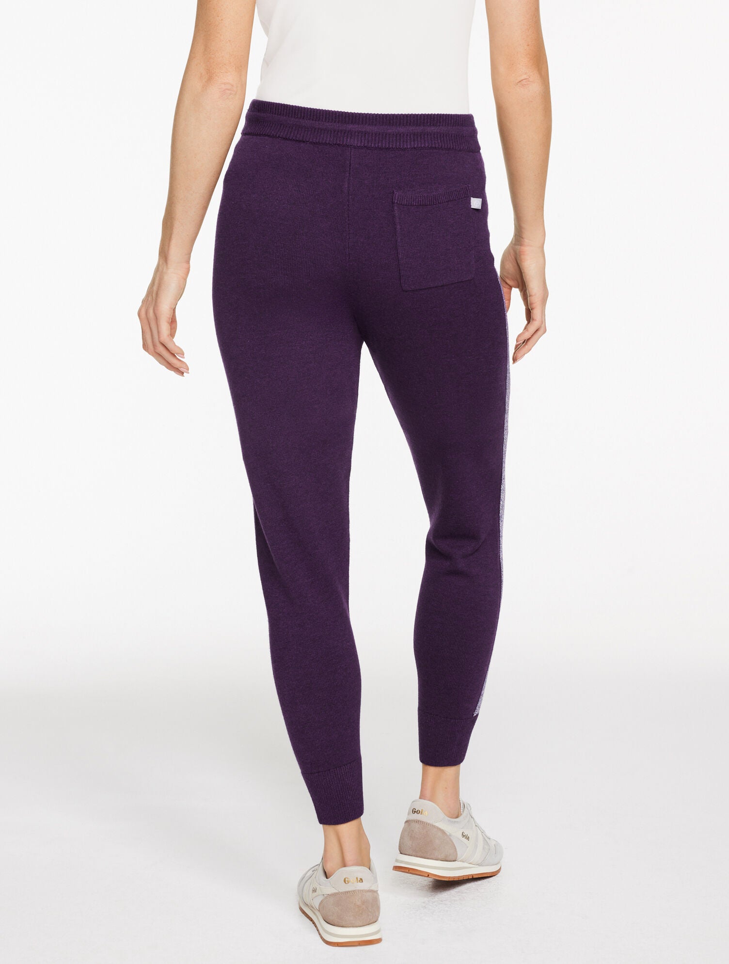 PURPLE GARNET HEATHER METALLIC SWEATER JOGGERS | Talbots near me
