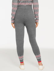 SHADOW HEATHER|TOASTED COCONUT HEATHER SWEATER JOGGERS - NORDIC FAIR ISLE | Talbots on sale